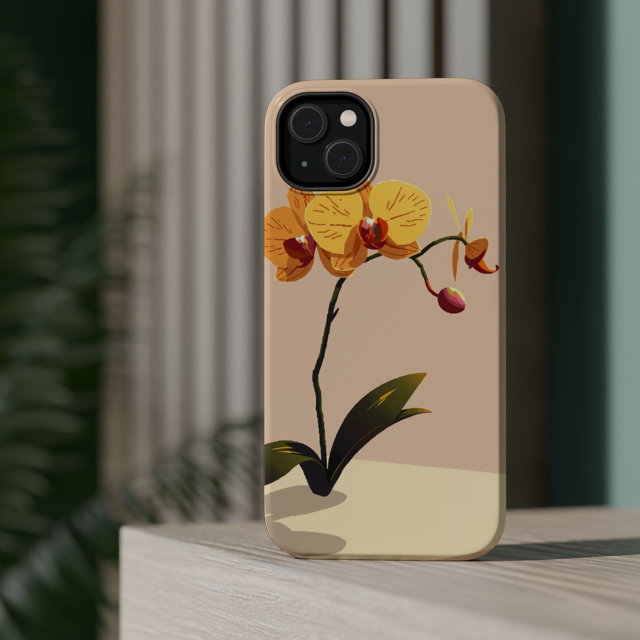 iPhone Orchid Study Pixel Art -Bit Bold Modern Everyday Snap Case · iPhone Case