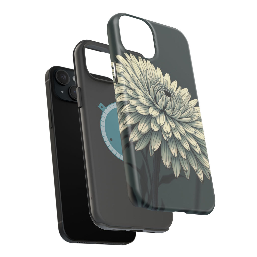 iPhone Chrysanthemum Classic Dark Gothic Ink Carry Case Slim Snap Case · iPhone