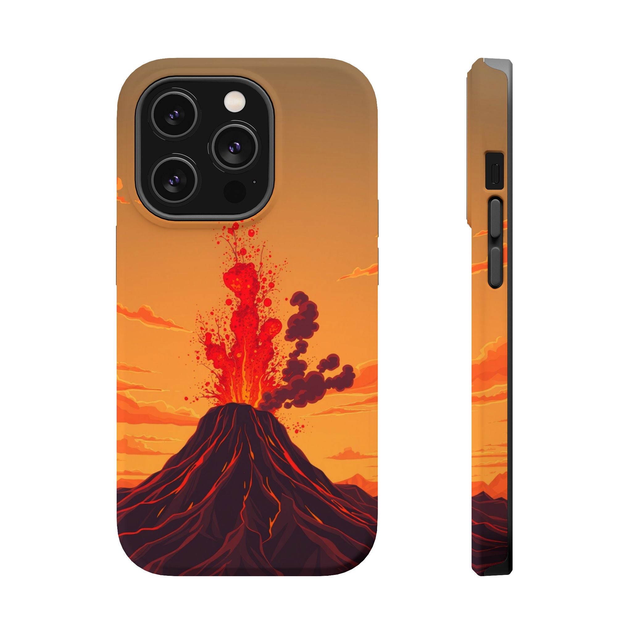 iPhone Sunset Amber And Peach Volcanic Eruption Soft iPhone Finish · iPhone Case