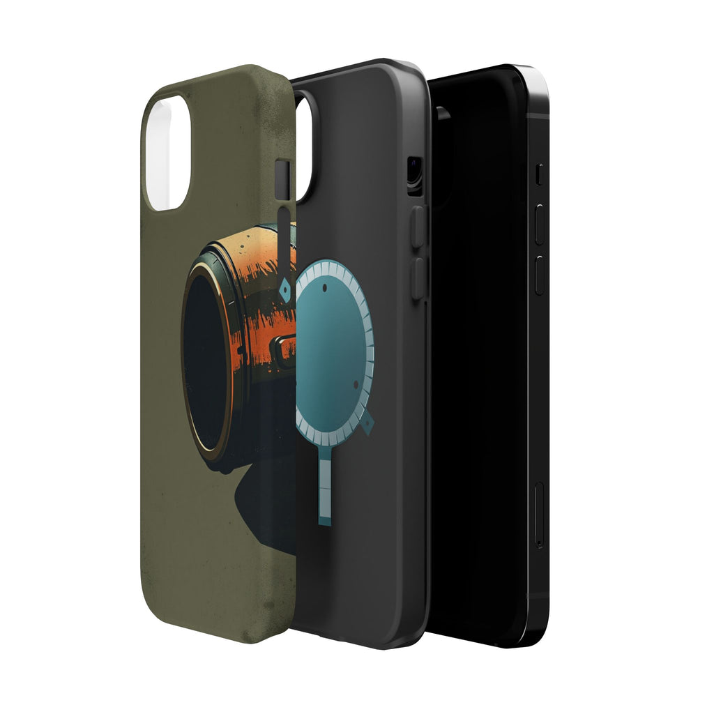 iPhone Charcoal And Copper Vintage Postcard Slim Everyday Designer Case · iPhone