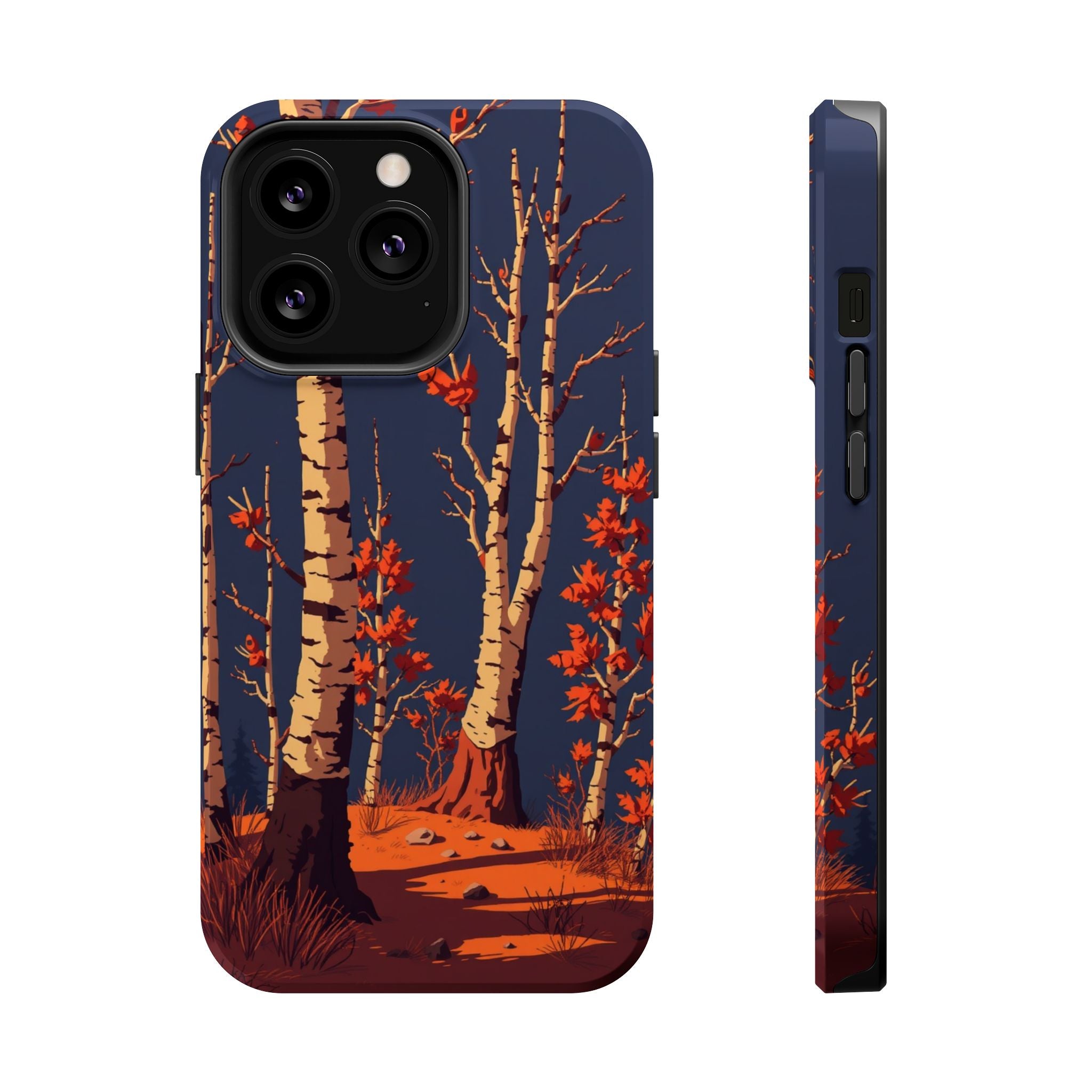 iPhone Birch Grove Pixel Art -Bit Bold Modern Everyday Snap Case · iPhone Case
