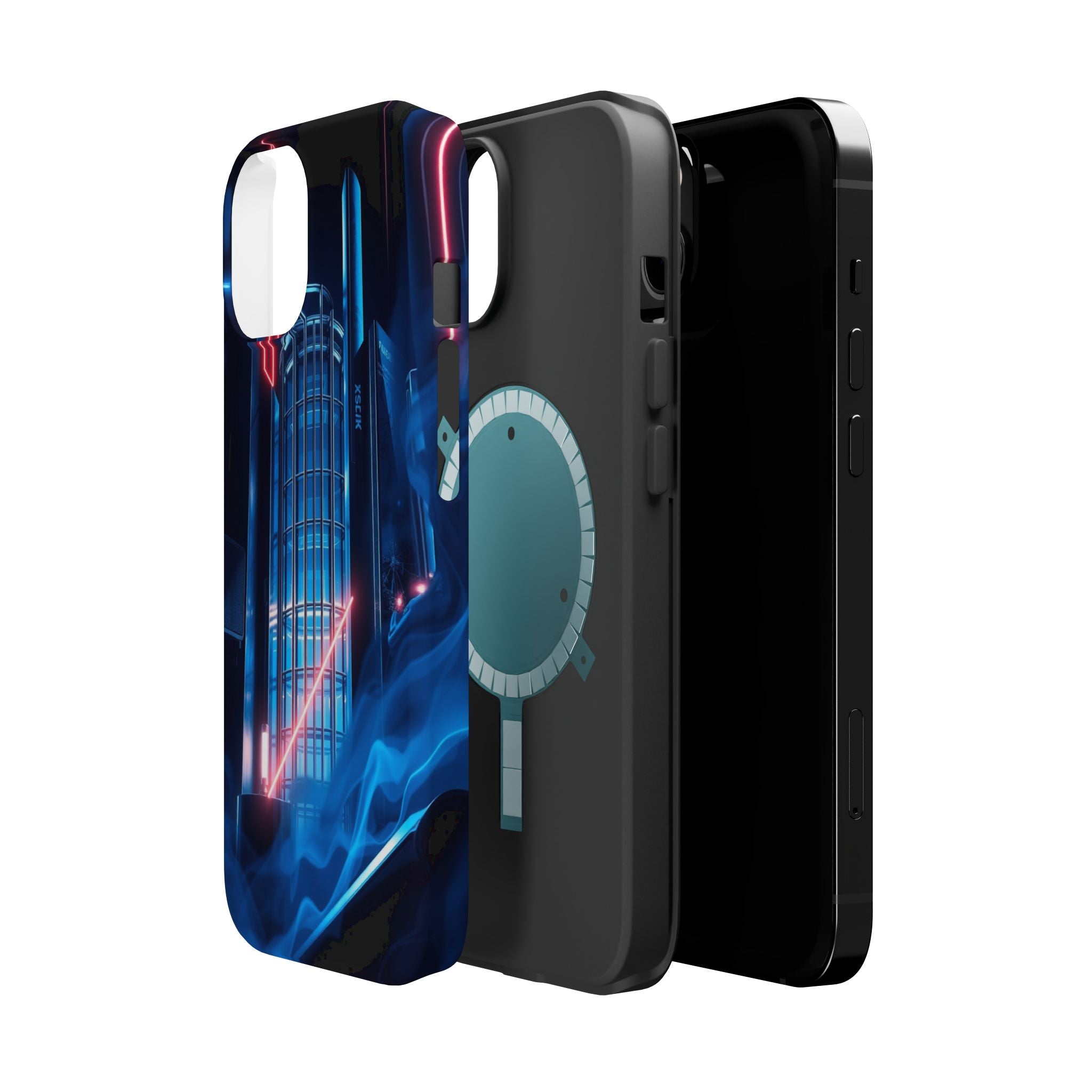 iPhone Midnight Blue And Silver Bauhaus Composition Slim Snap Case · iPhone Case
