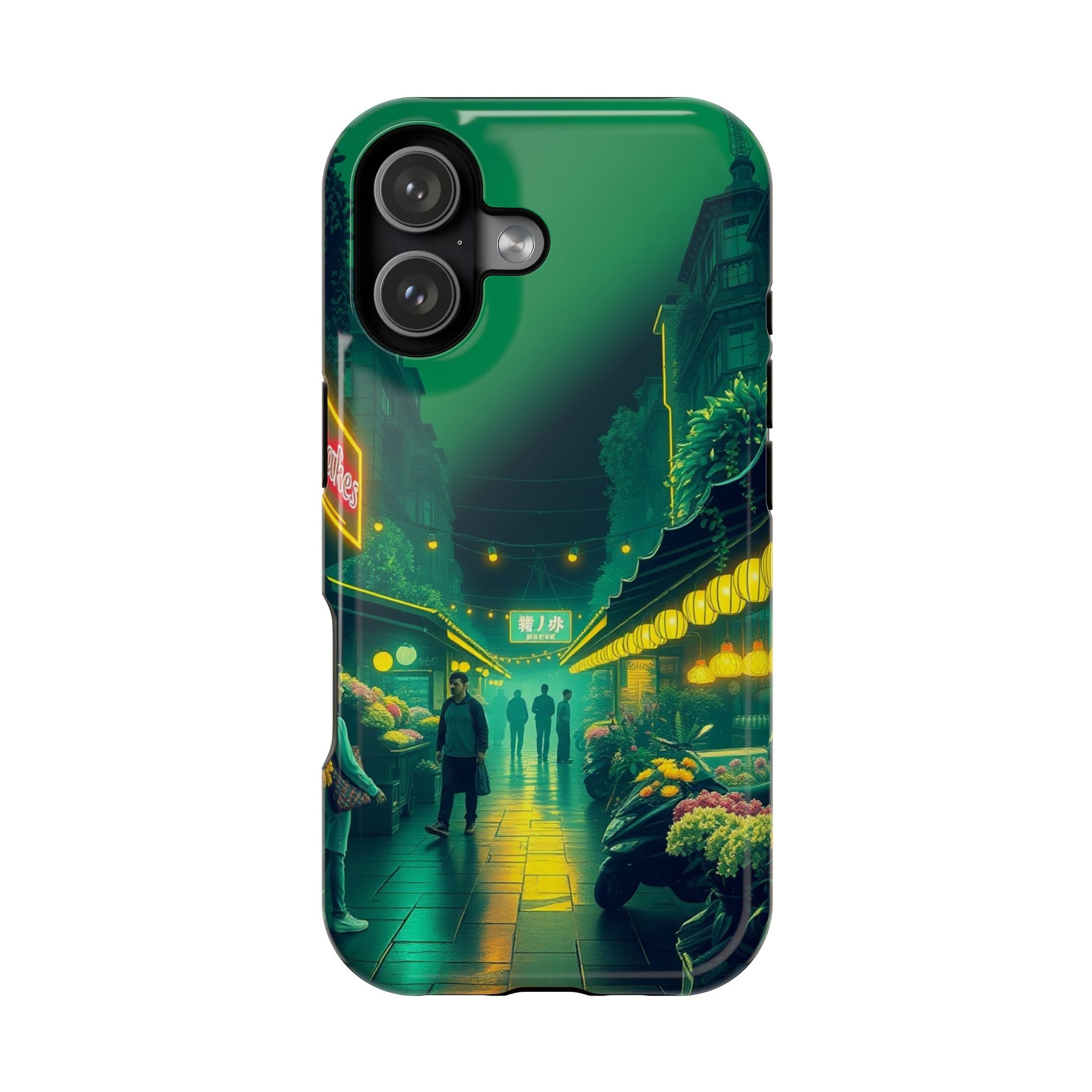 iPhone Flower Market Neon Cyberpunk Slim Everyday Designer Case · iPhone Case