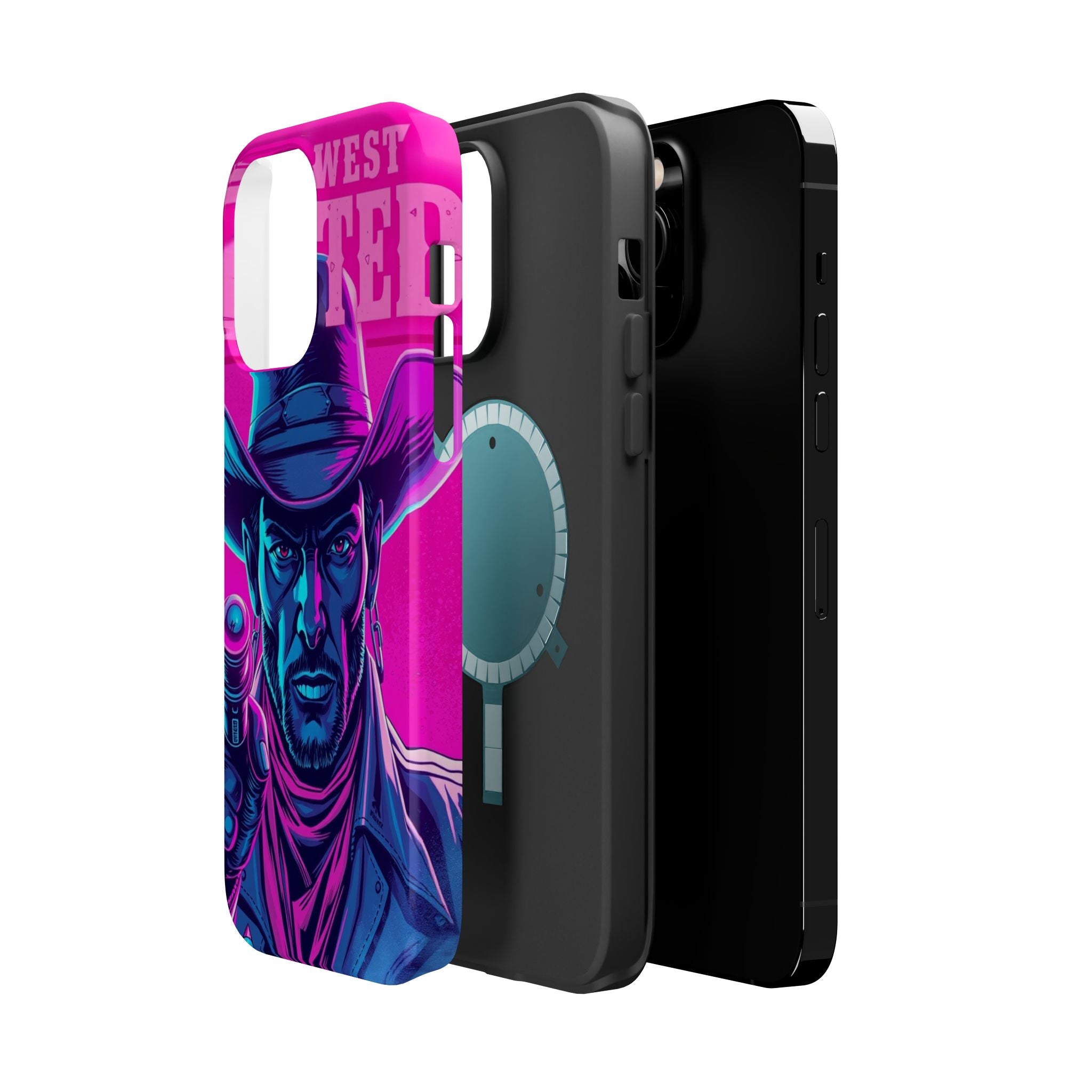 iPhone Wild West Wanted Neon Cyberpunk Slim Everyday Designer Case · iPhone Case
