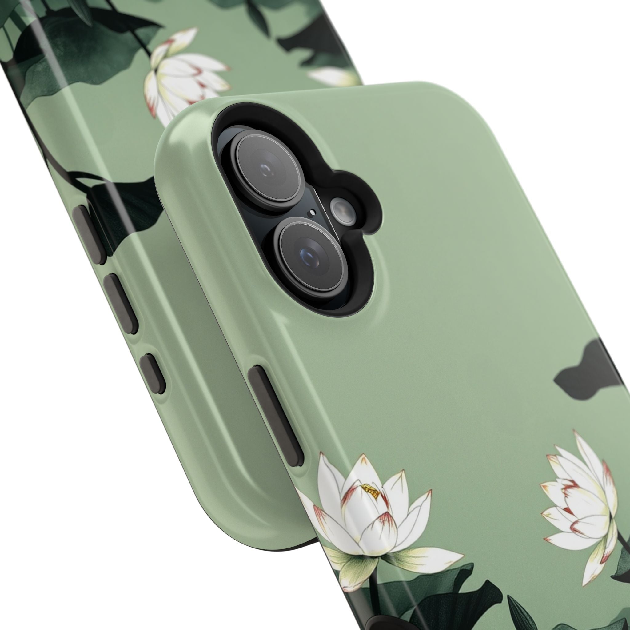 iPhone Sage And Ivory Lotus Pond Bold Modern Everyday Snap Case · iPhone Case