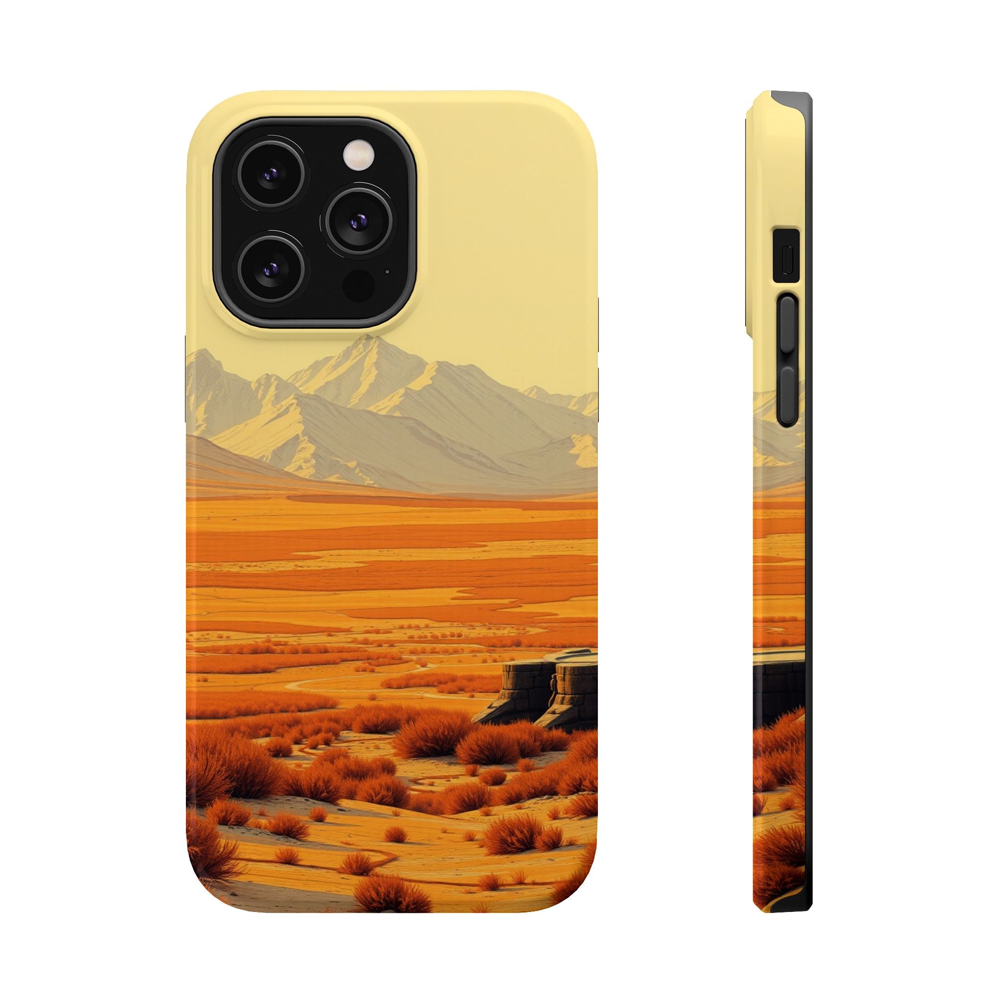 iPhone Mustard And Rust Tundra Expanse Slim Everyday Designer Case · iPhone Case