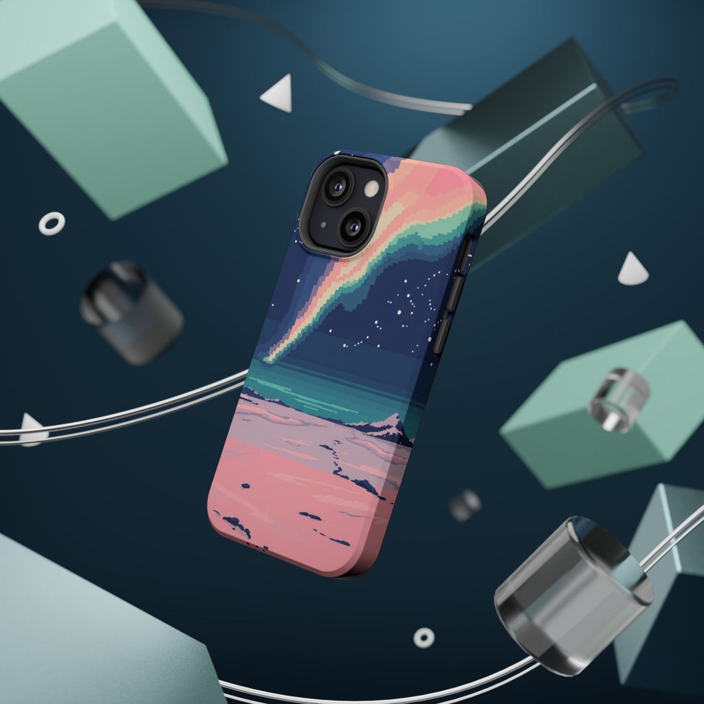 iPhone Mint And Blush Northern Lights Slim Everyday Designer Case · iPhone Case