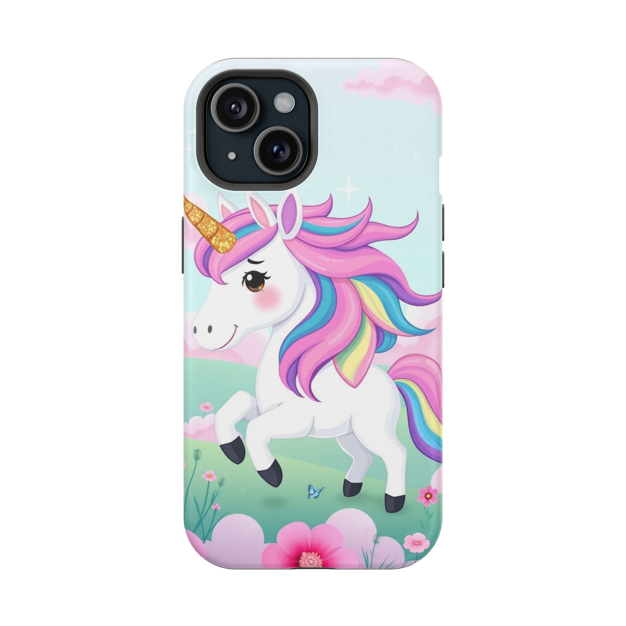 iPhone Rainbow Unicorn Kids Fun Soft iPhone Phone Case Gift Finish · iPhone Case