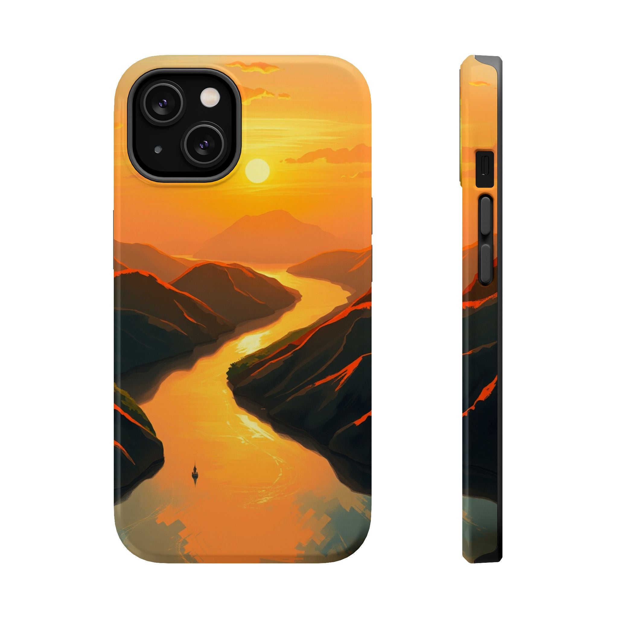 iPhone River Delta Aerial Oil Painting Impressionist iPhone Slim · iPhone Case