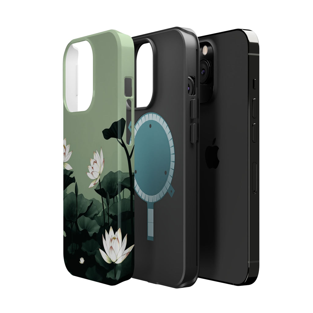 iPhone Sage And Ivory Lotus Pond Bold Modern Everyday Snap Case · iPhone Case