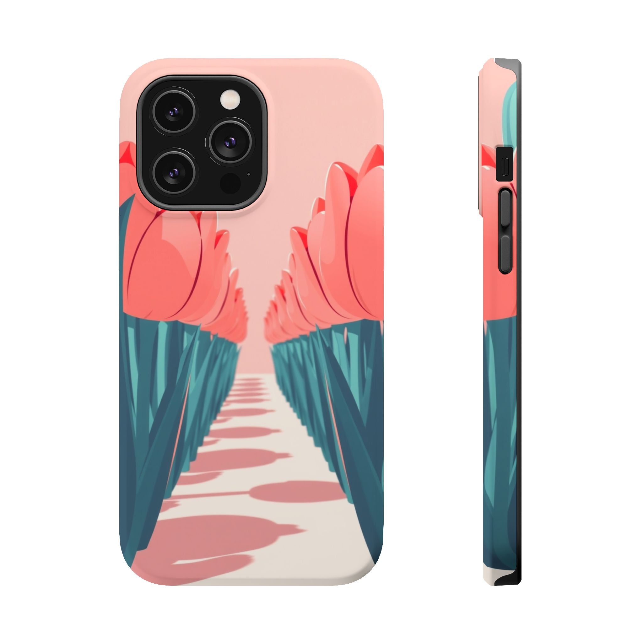 iPhone Tulip Row Pastel Kawaii Slim Everyday Designer Case · iPhone Case