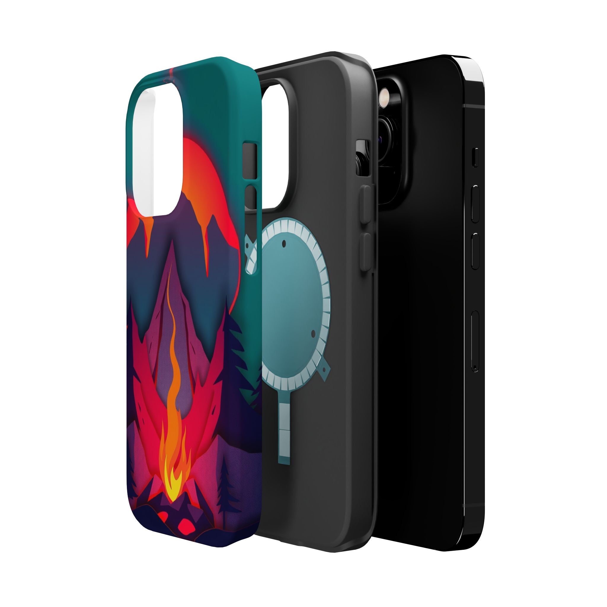 iPhone Cyan And Magenta Wildfire Glow Slim Everyday iPhone 12 Designer · iPhone