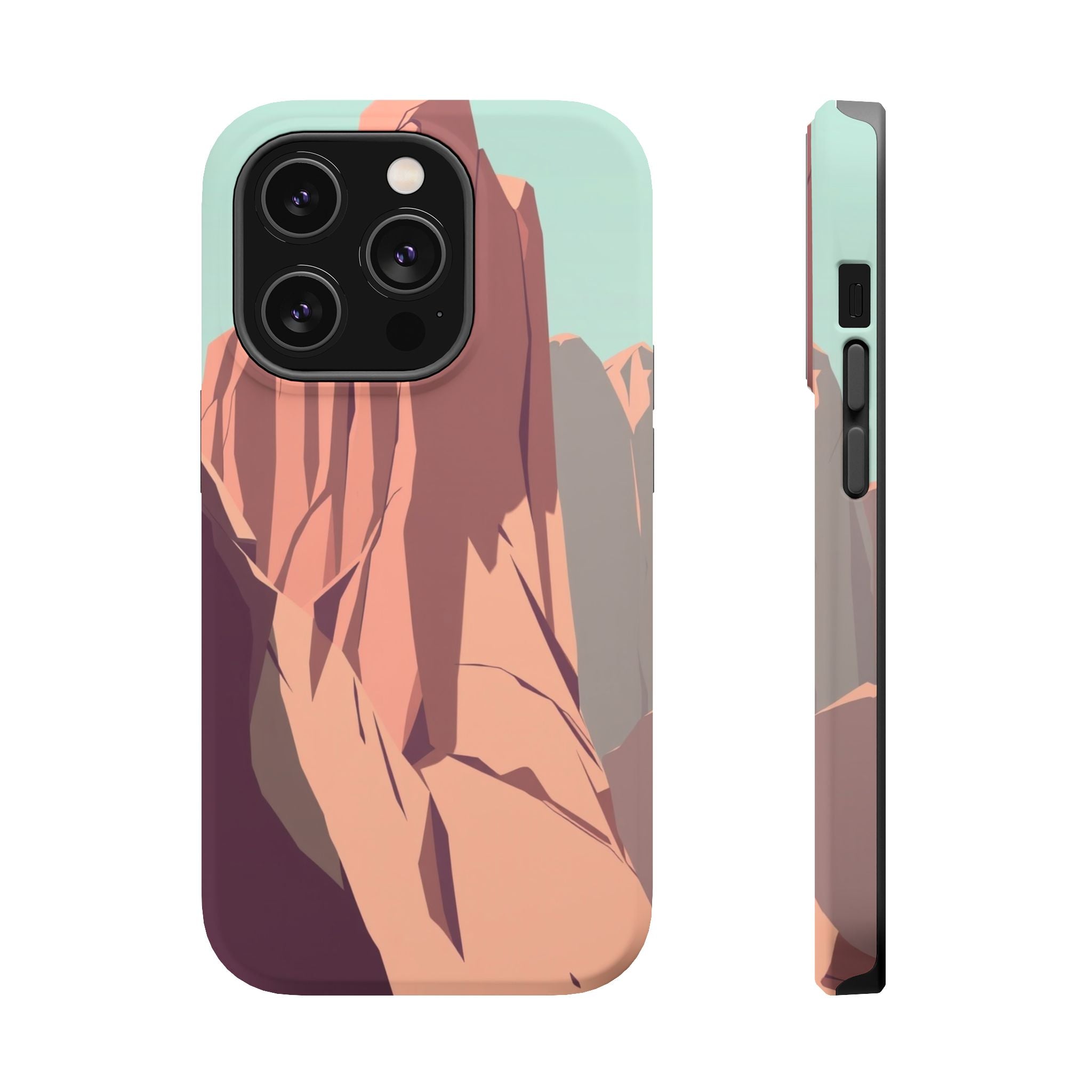 iPhone Rose Pink And Cream Canyon Wall Slim Everyday Designer Case · iPhone Case