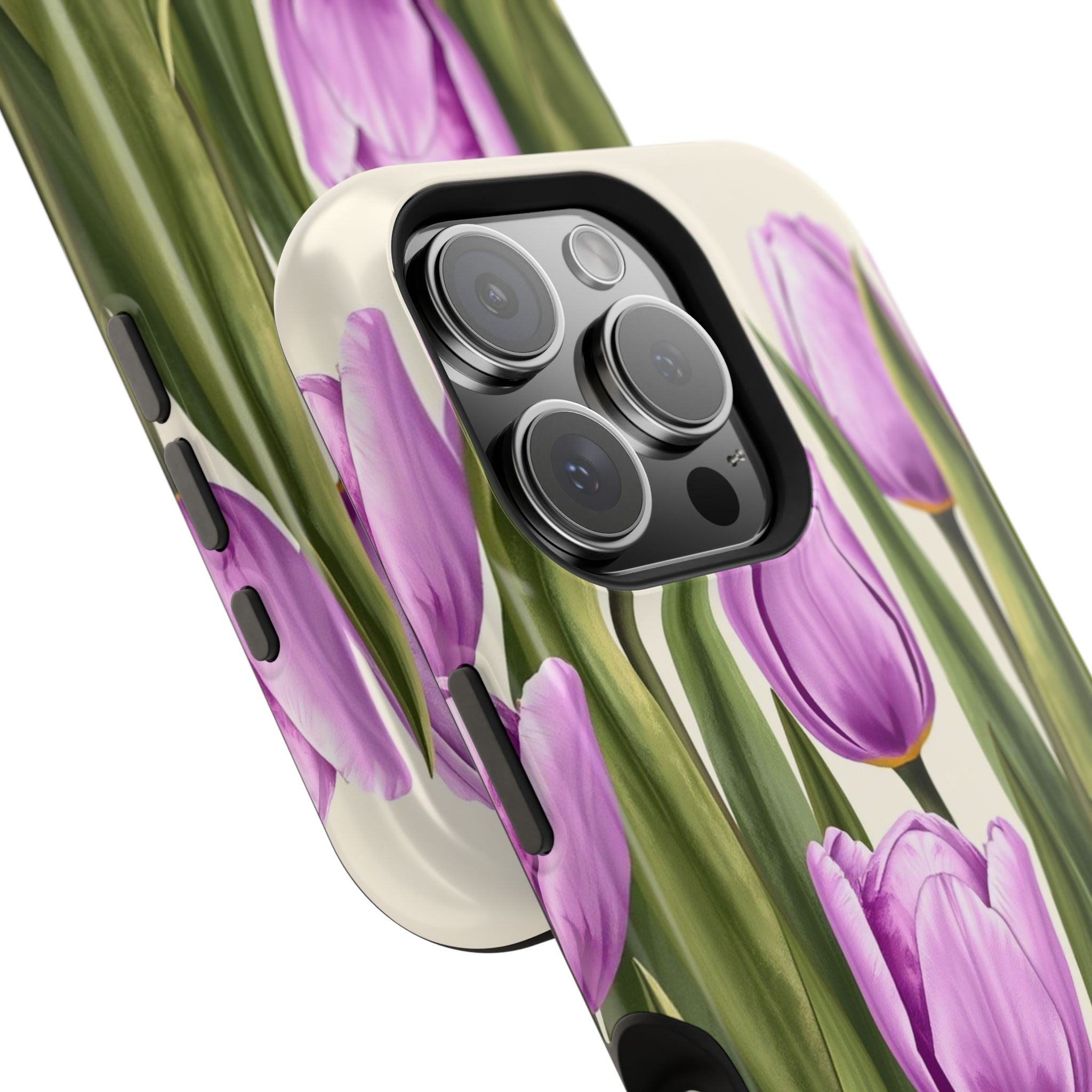 iPhone Tulip Row Electric Art 14 Bold Modern Everyday Snap Case · iPhone Case