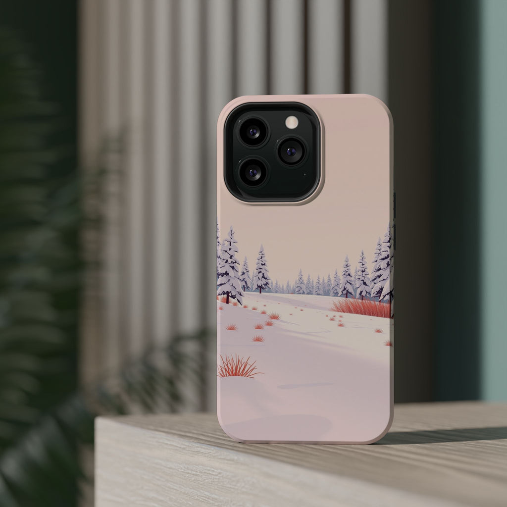 iPhone Snow Field Vintage Retro Poster Slim Everyday Designer Case · iPhone Case