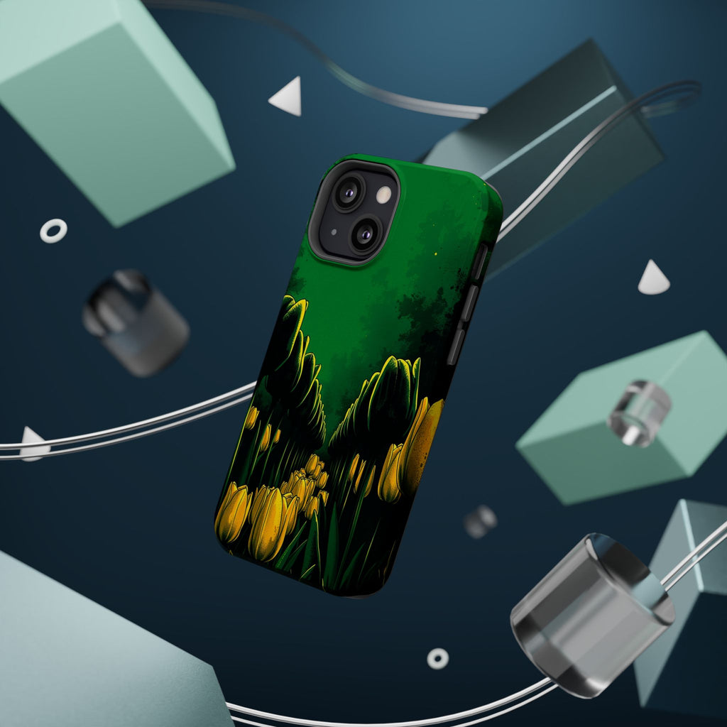 iPhone Tulip Row Emerald Green And Gold Slim Snap Case · iPhone Case