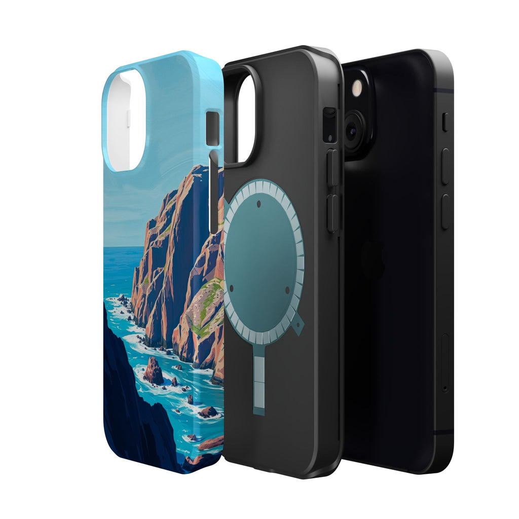 iPhone Rocky Coastline Oil Painting Impressionist iPhone Clean Minimal · iPhone