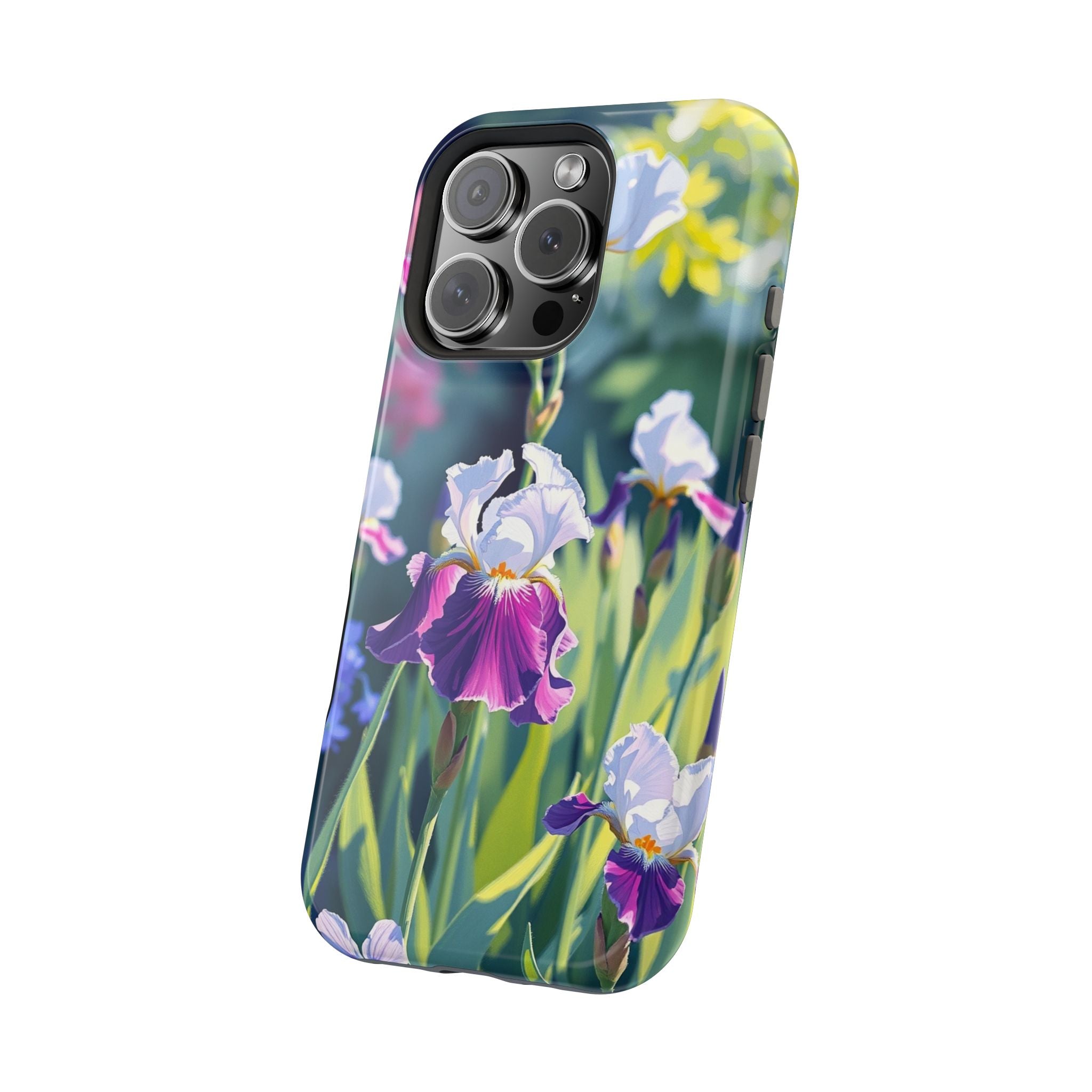 iPhone Vibrant Iris Garden Design Bold Modern Everyday Snap Case · iPhone Case