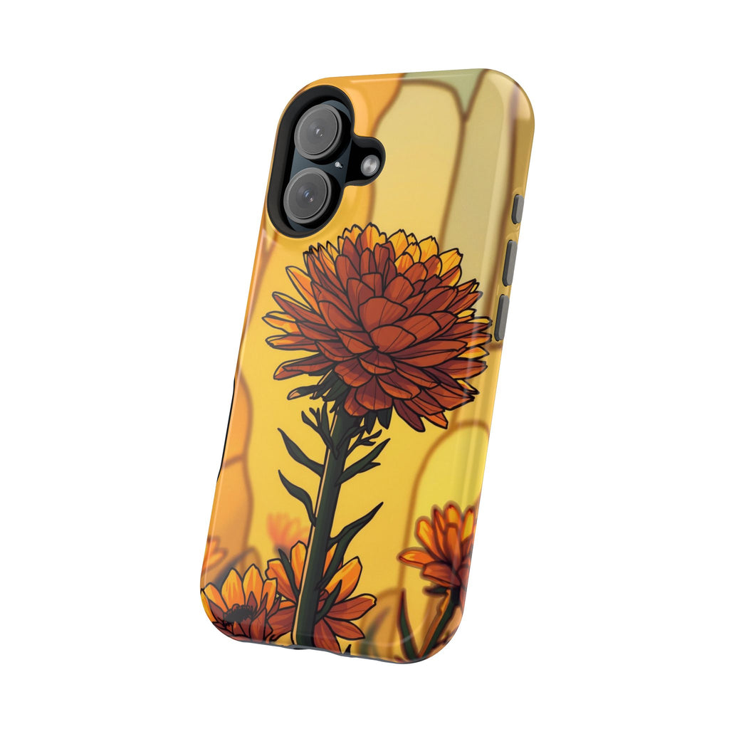 iPhone Sunset Amber And Peach Ranunculus Stack Soft iPhone Finish · iPhone Case
