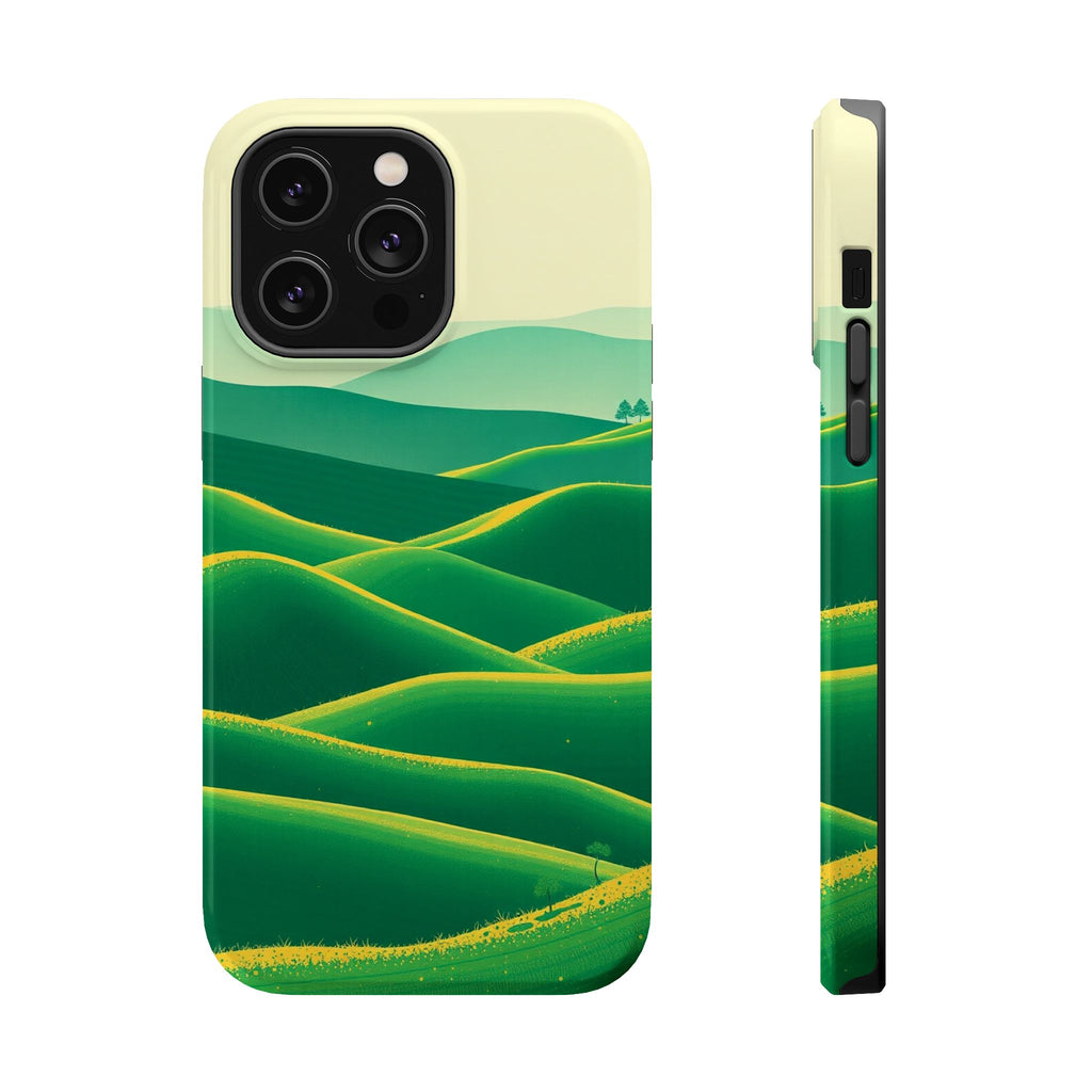 iPhone Rolling Hills Risograph Print Slim Everyday Designer Case · iPhone Case