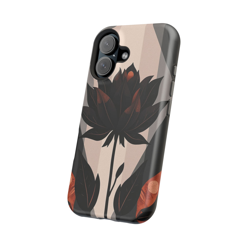 iPhone Charcoal And Copper Floral Silhouette Slim iPhone Everyday · iPhone Case