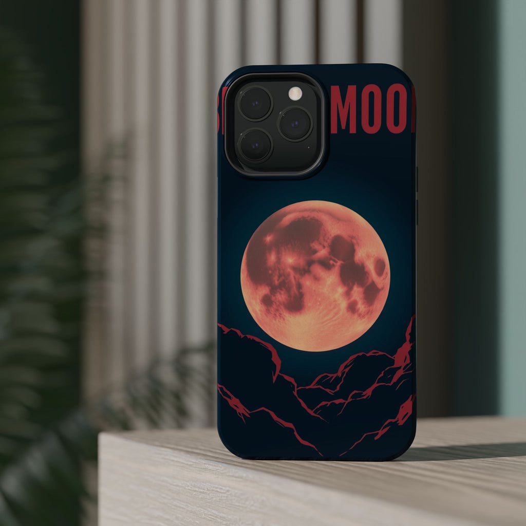iPhone Blood Moon Rise Vintage Retro Poster Slim Everyday Designer Case · iPhone