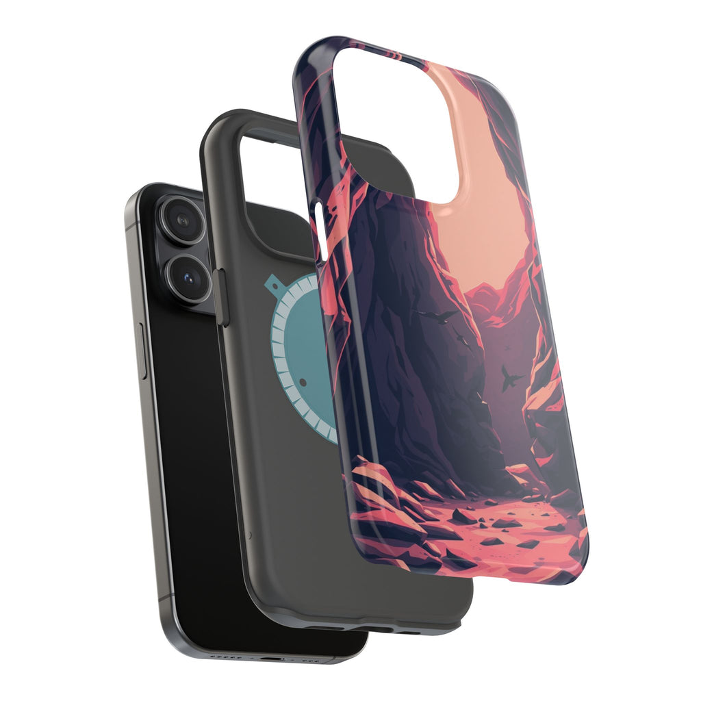iPhone Rose Pink And Cream Dark Crystal Cave Slim Everyday Designer Case · iPhon