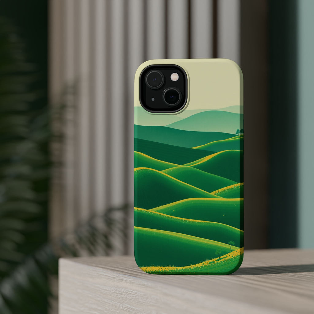 iPhone Rolling Hills Risograph Print Slim Everyday Designer Case · iPhone Case