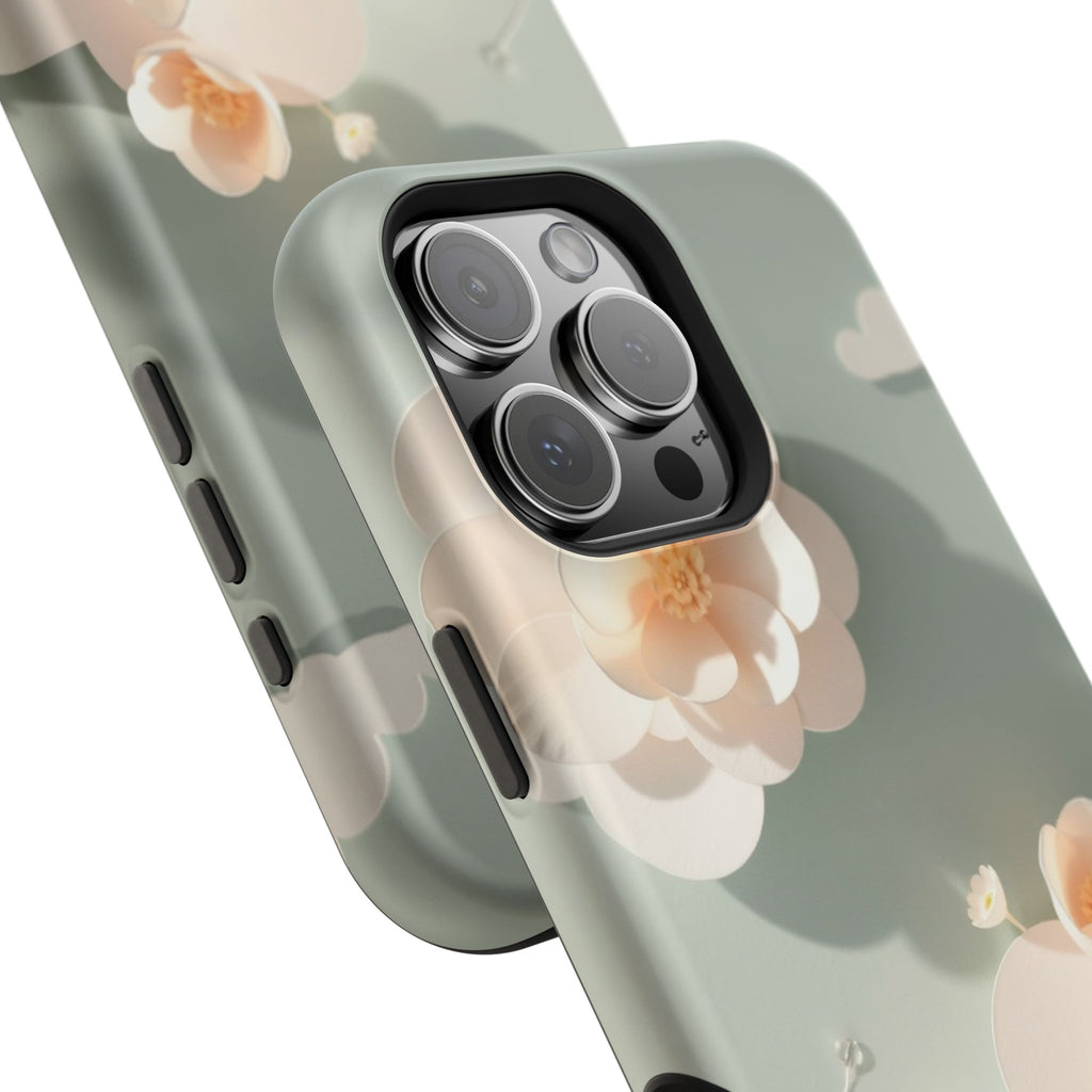 iPhone Sage And Ivory Pastel Floral Cloud Slim iPhone Everyday Designer · iPhone