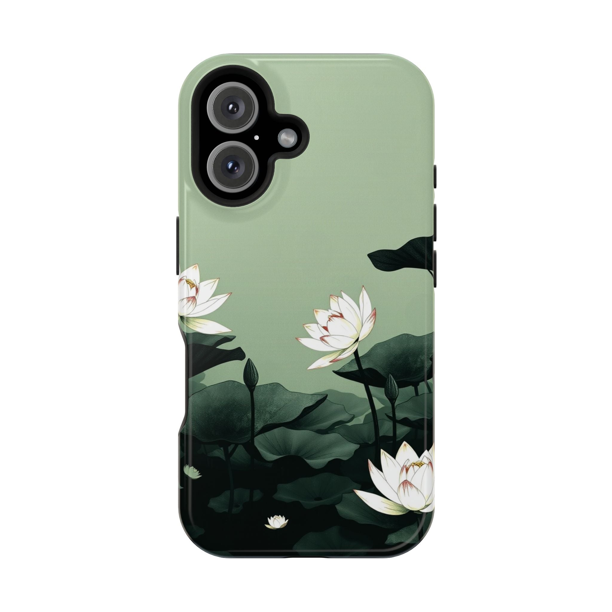 iPhone Sage And Ivory Lotus Pond Bold Modern Everyday Snap Case · iPhone Case