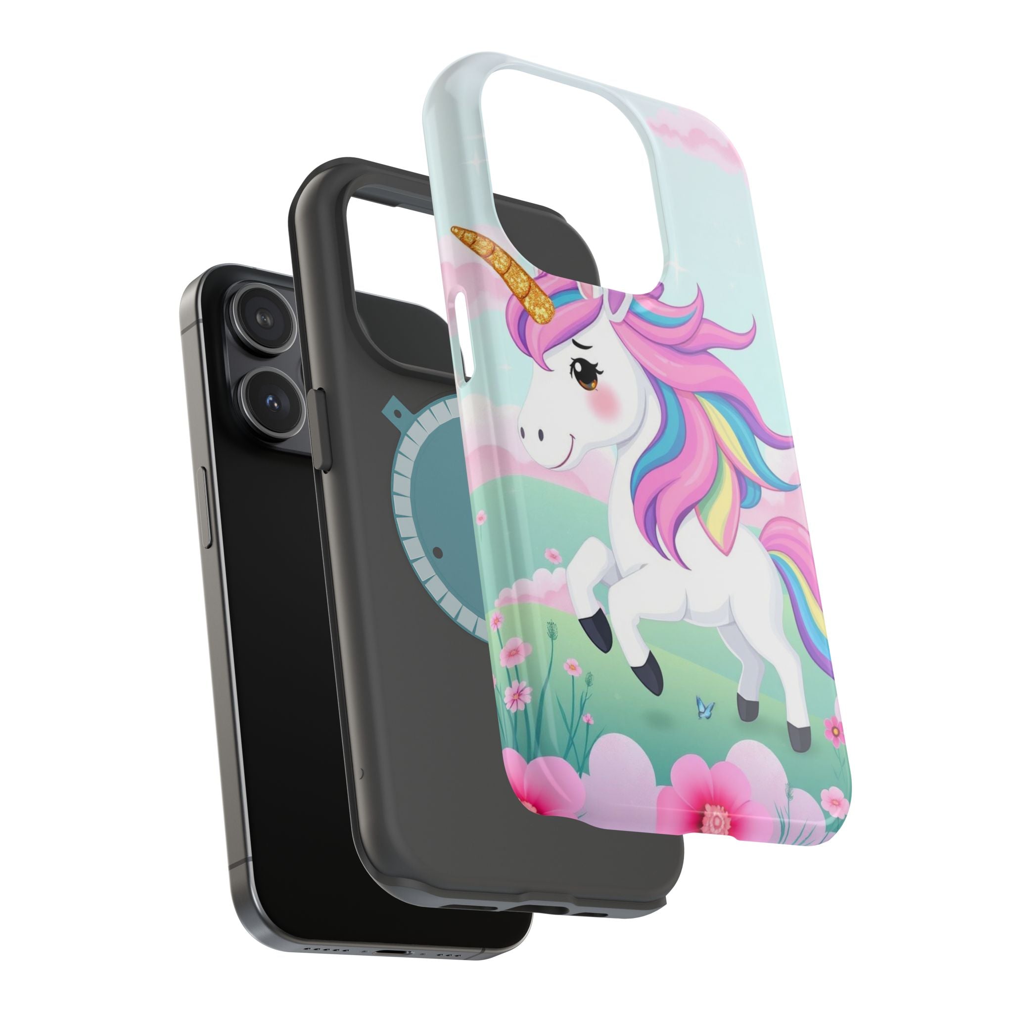 iPhone Rainbow Unicorn Kids Fun Soft iPhone Phone Case Gift Finish · iPhone Case