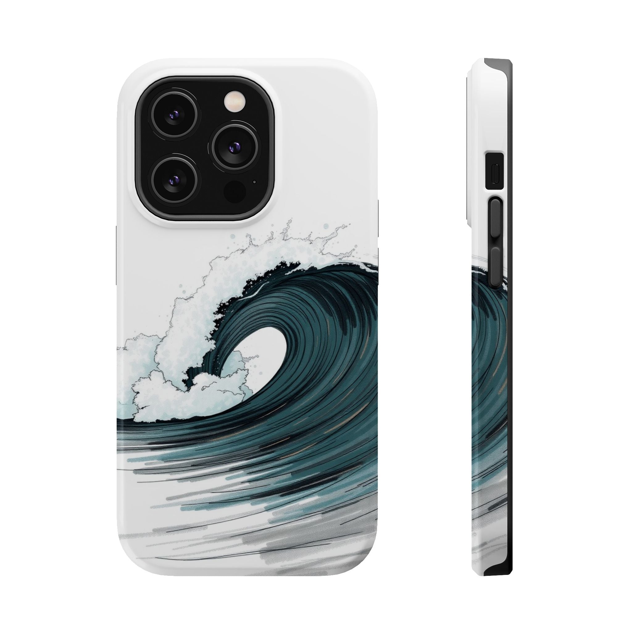iPhone Ocean Wave Crash Hand-Drawn Sketch Slim iPhone Everyday Designer · iPhone