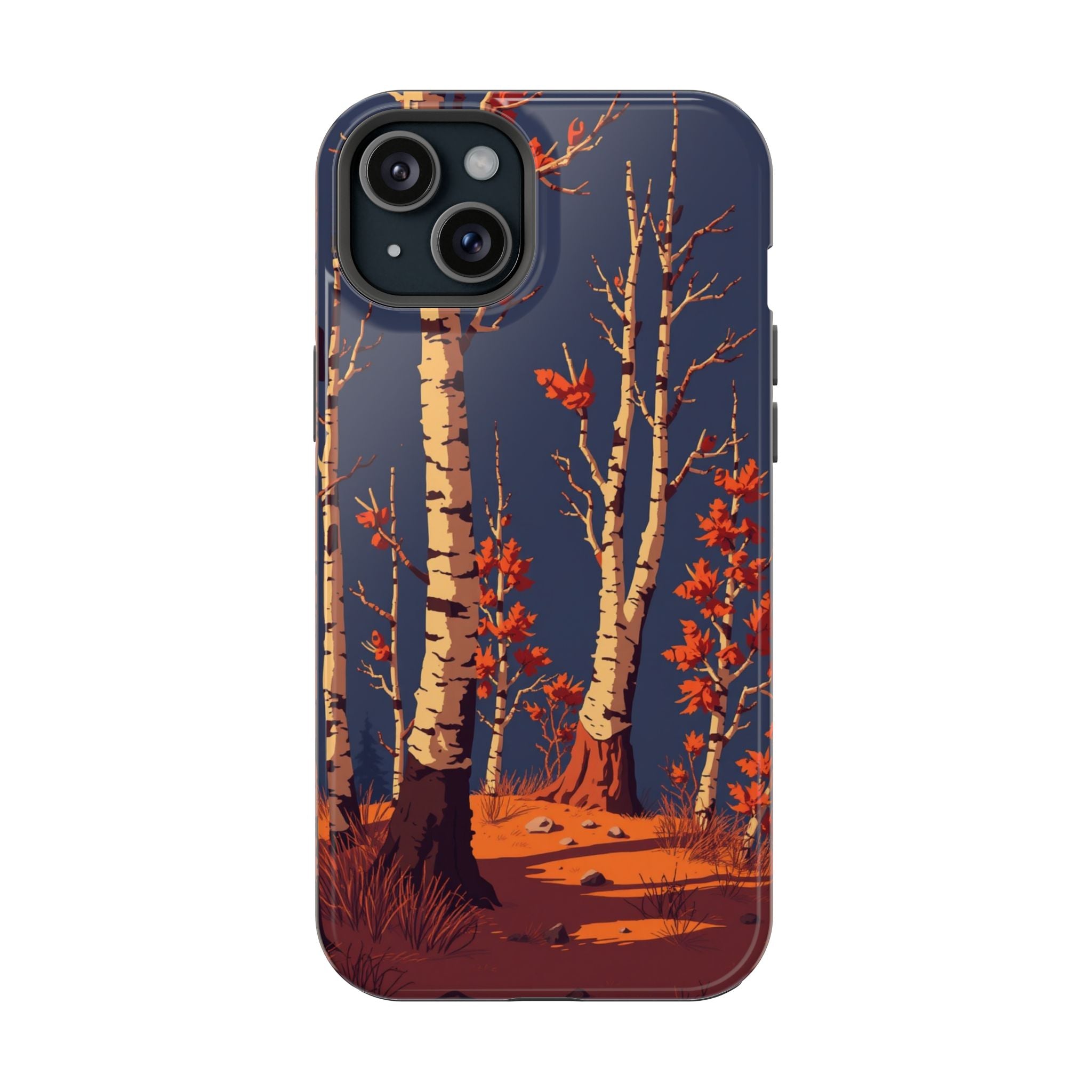 iPhone Birch Grove Pixel Art -Bit Bold Modern Everyday Snap Case · iPhone Case
