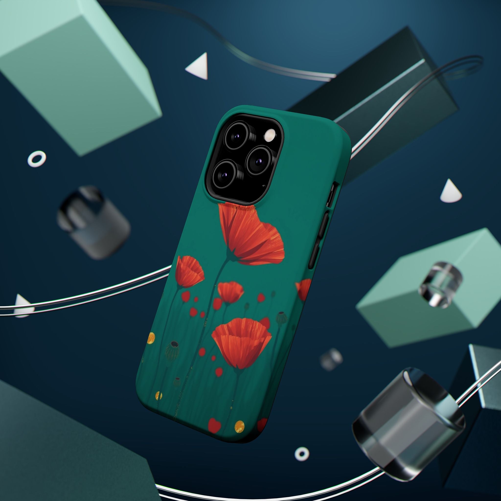 iPhone Earthy Poppy Field Design Bold Modern Everyday Snap Case · iPhone Case
