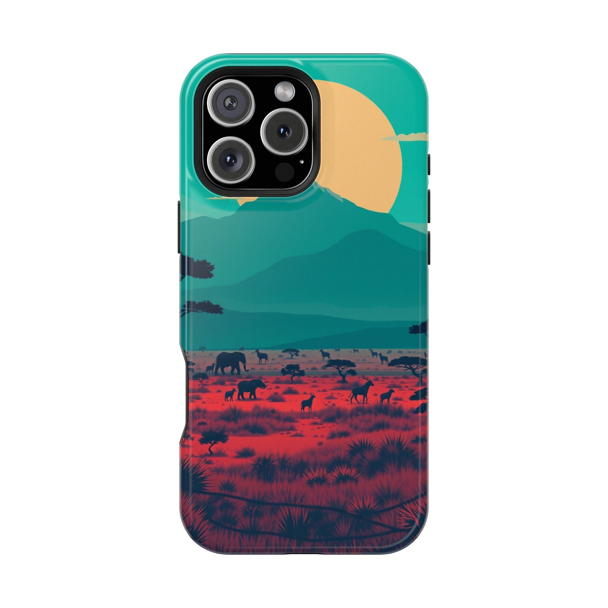 iPhone Savanna Horizon Vintage Retro Poster Slim iPhone Everyday · iPhone Case