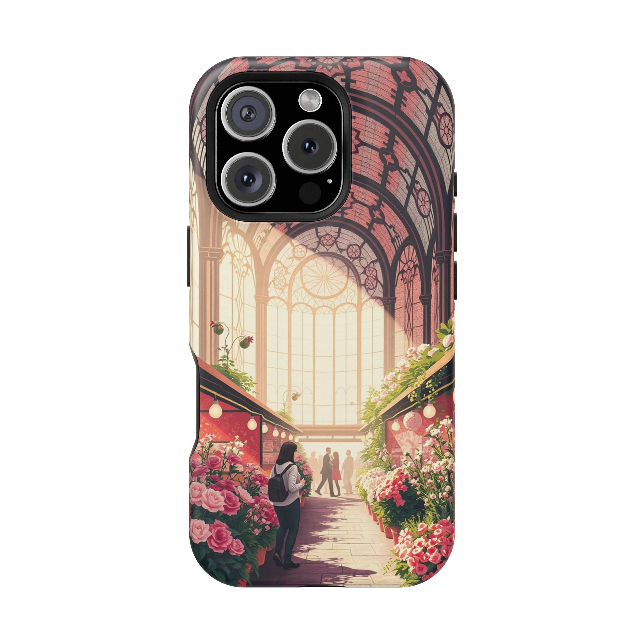 iPhone Flower Market Stained Glass Bold Modern Everyday Snap Case · iPhone Case