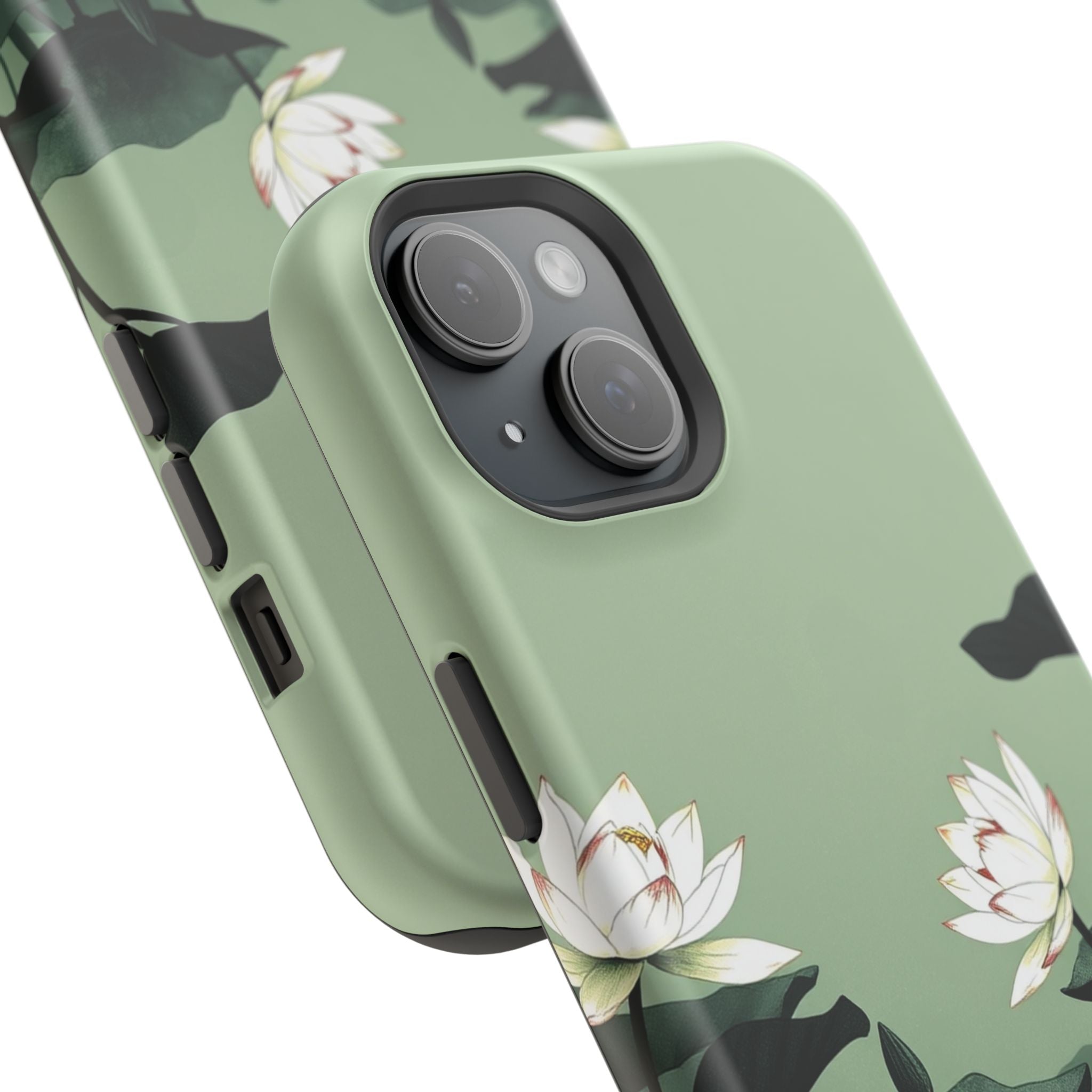 iPhone Sage And Ivory Lotus Pond Bold Modern Everyday Snap Case · iPhone Case