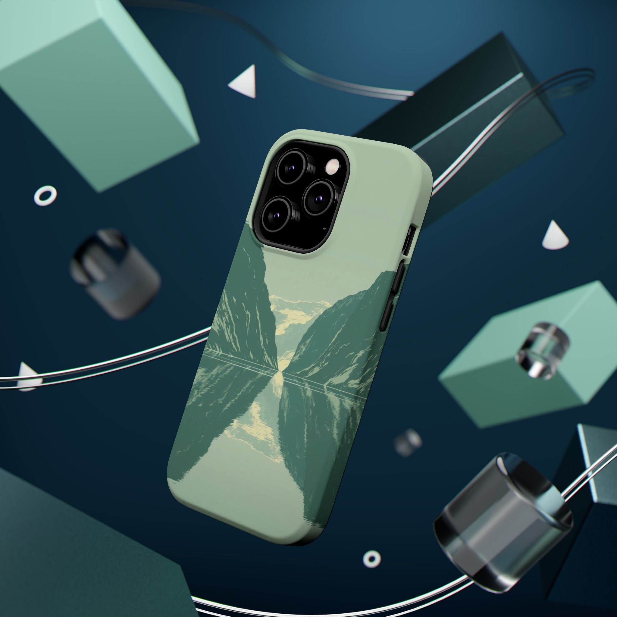 iPhone Fjord Reflection Enchanted Art Slim Everyday Designer Case · iPhone Case