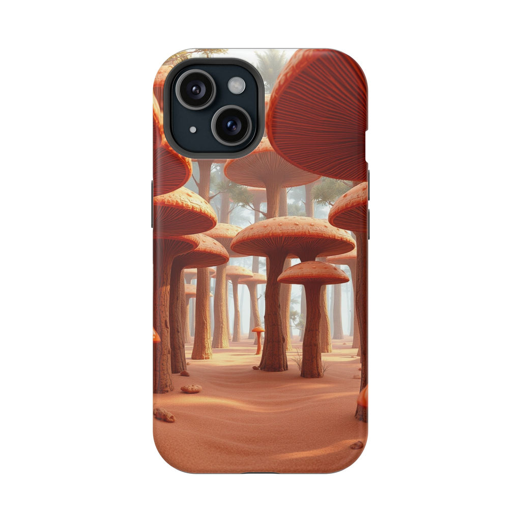 iPhone Mushroom Forest 3D Digital Bold Modern Everyday Snap Case · iPhone Case
