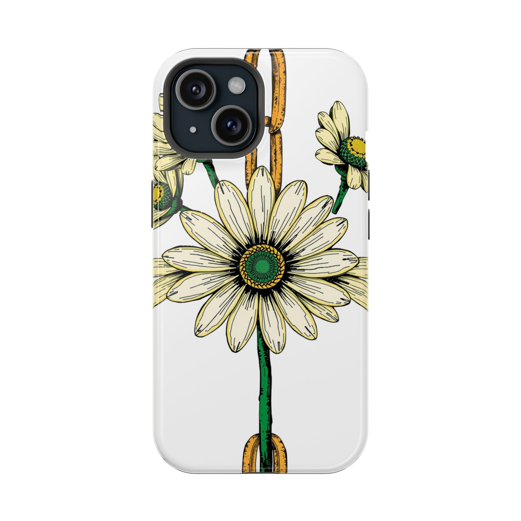 iPhone Daisy Chain Dark Gothic Ink Bold Modern Everyday Snap Case · iPhone Case