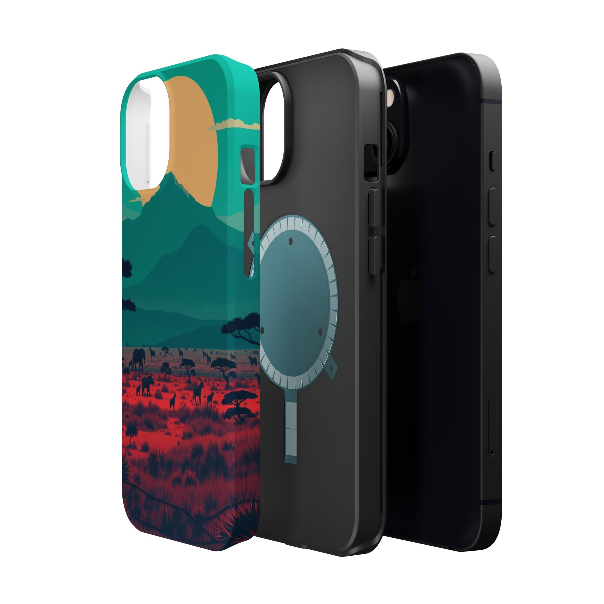 iPhone Savanna Horizon Vintage Retro Poster Slim iPhone Everyday · iPhone Case
