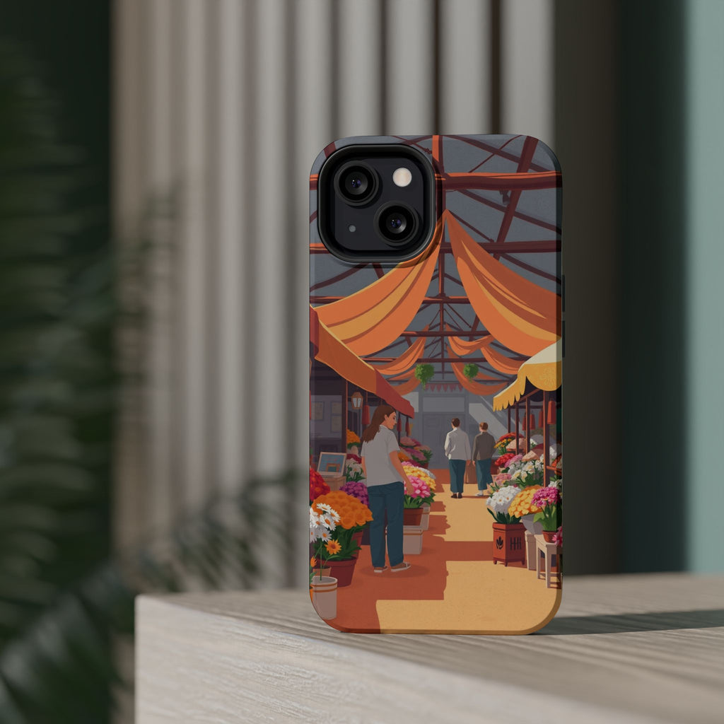 iPhone Vibrant Flower Market Design Slim Everyday Designer Case · iPhone Case