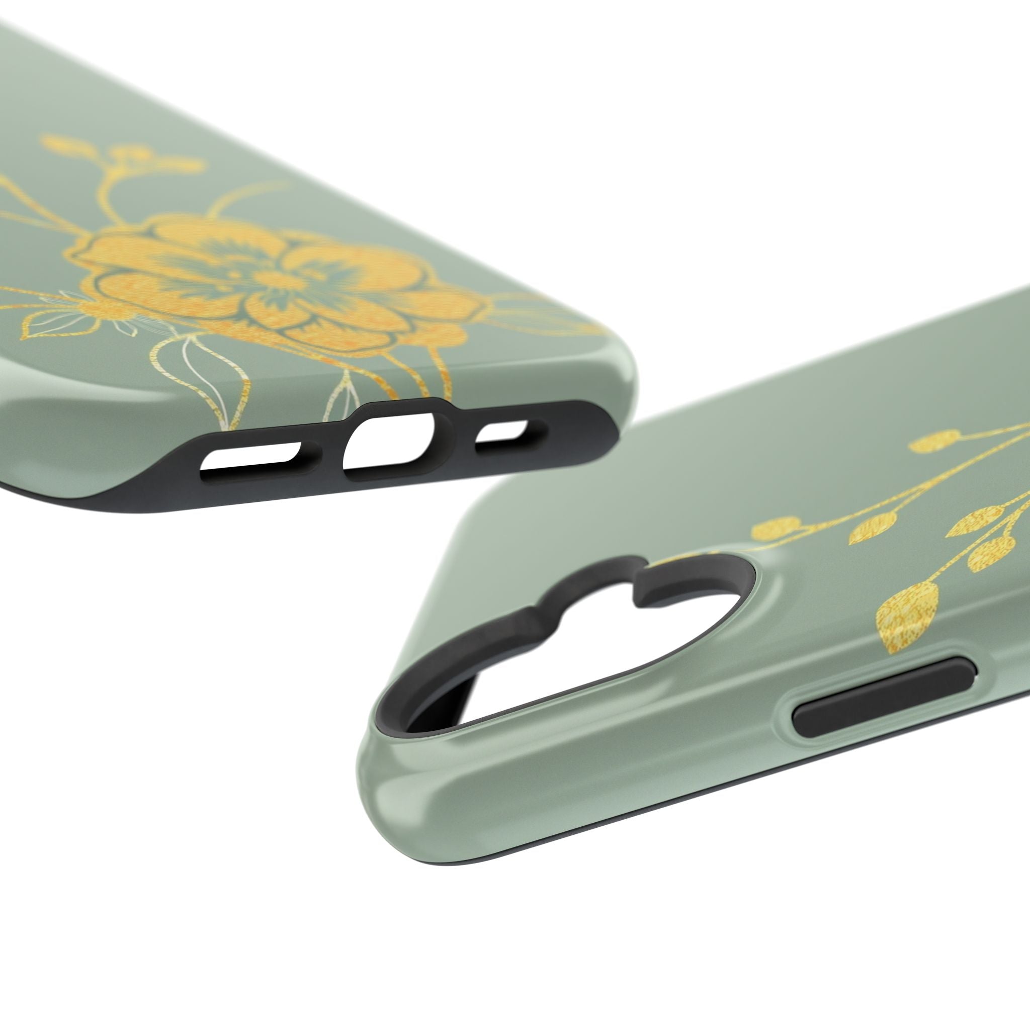 iPhone Floral Gold Foil Cinematic Art Slim Everyday Designer Case · iPhone Case