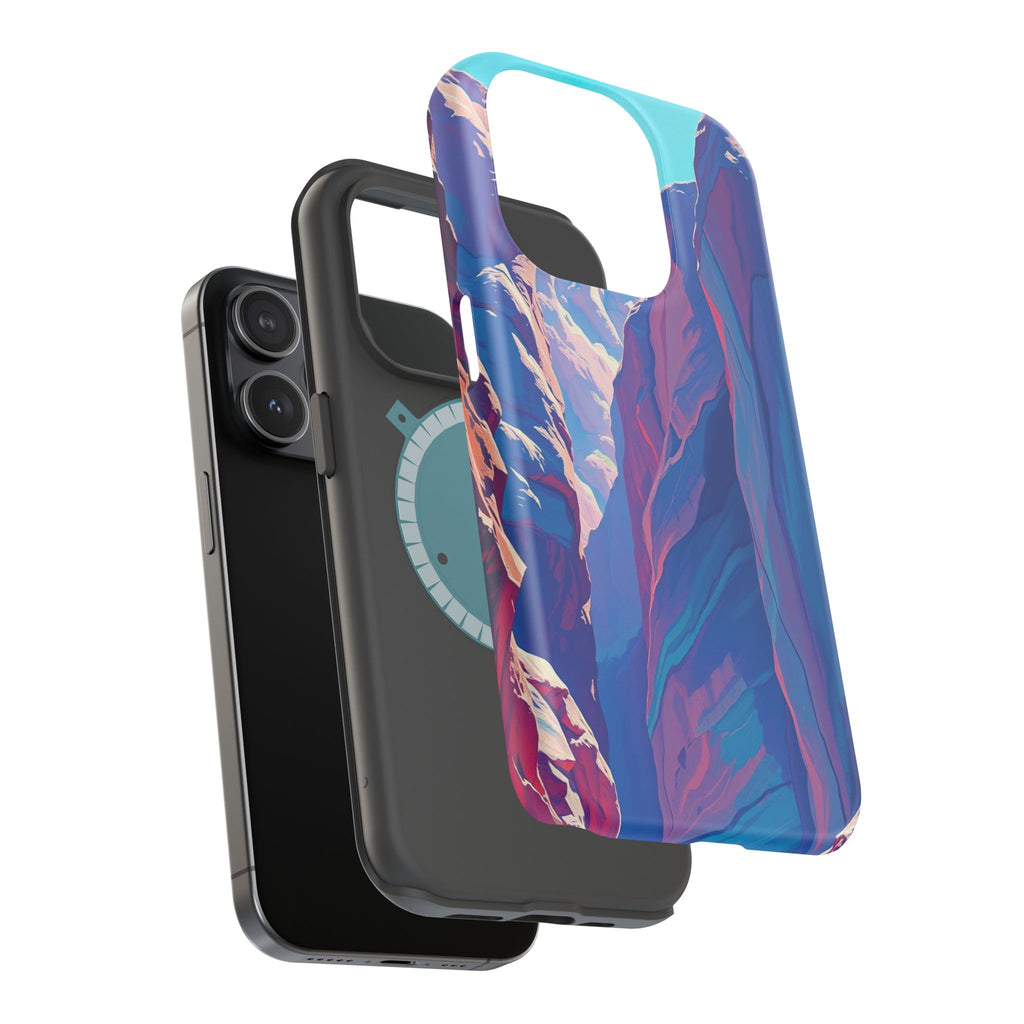 iPhone Cyan And Magenta Canyon Wall Slim Everyday Designer Case · iPhone Case