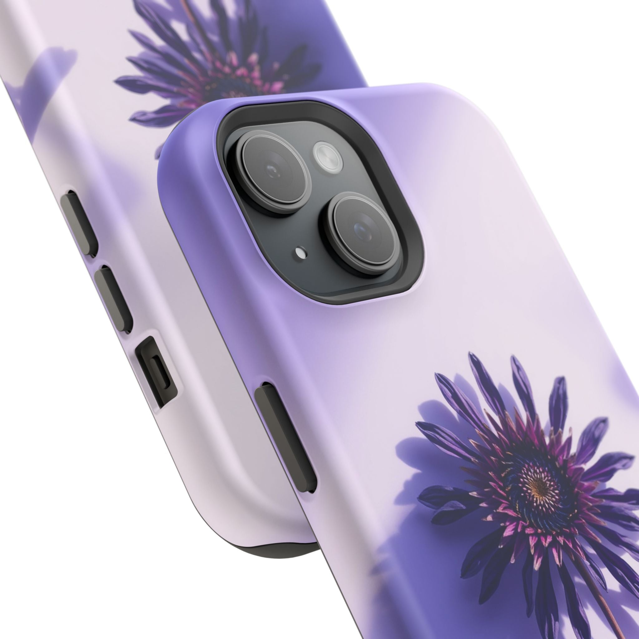 iPhone Indigo And Violet Dried Flower Flat Lay Soft iPhone Finish · iPhone Case