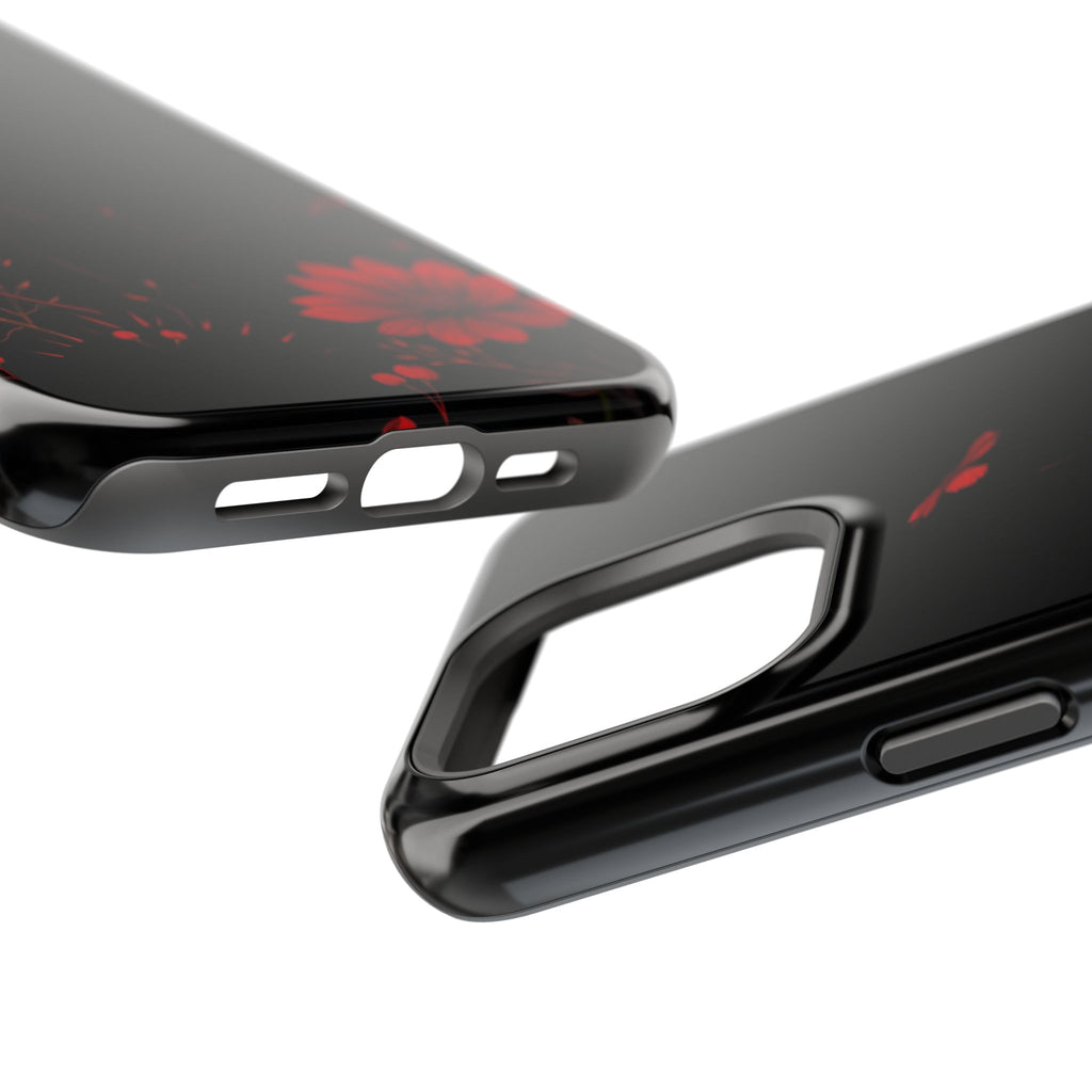 iPhone Black And Crimson Desert Flower Slim Everyday Designer Case · iPhone Case