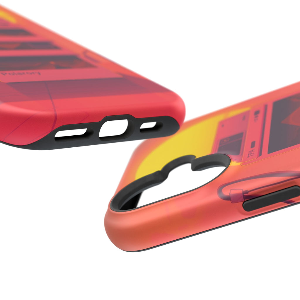 iPhone Polaroid Stack Memory Neon Cyberpunk Slim Everyday Designer Case · iPhone