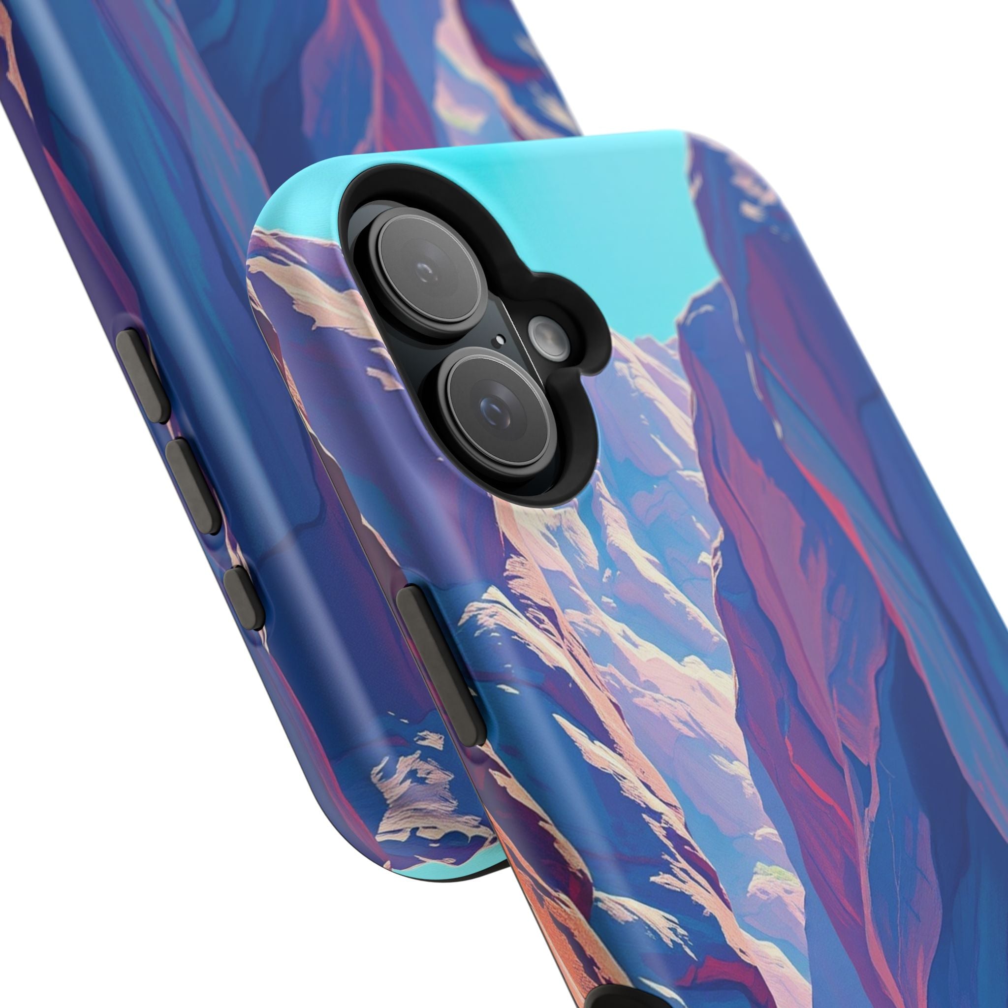 iPhone Cyan And Magenta Canyon Wall Slim Everyday Designer Case · iPhone Case