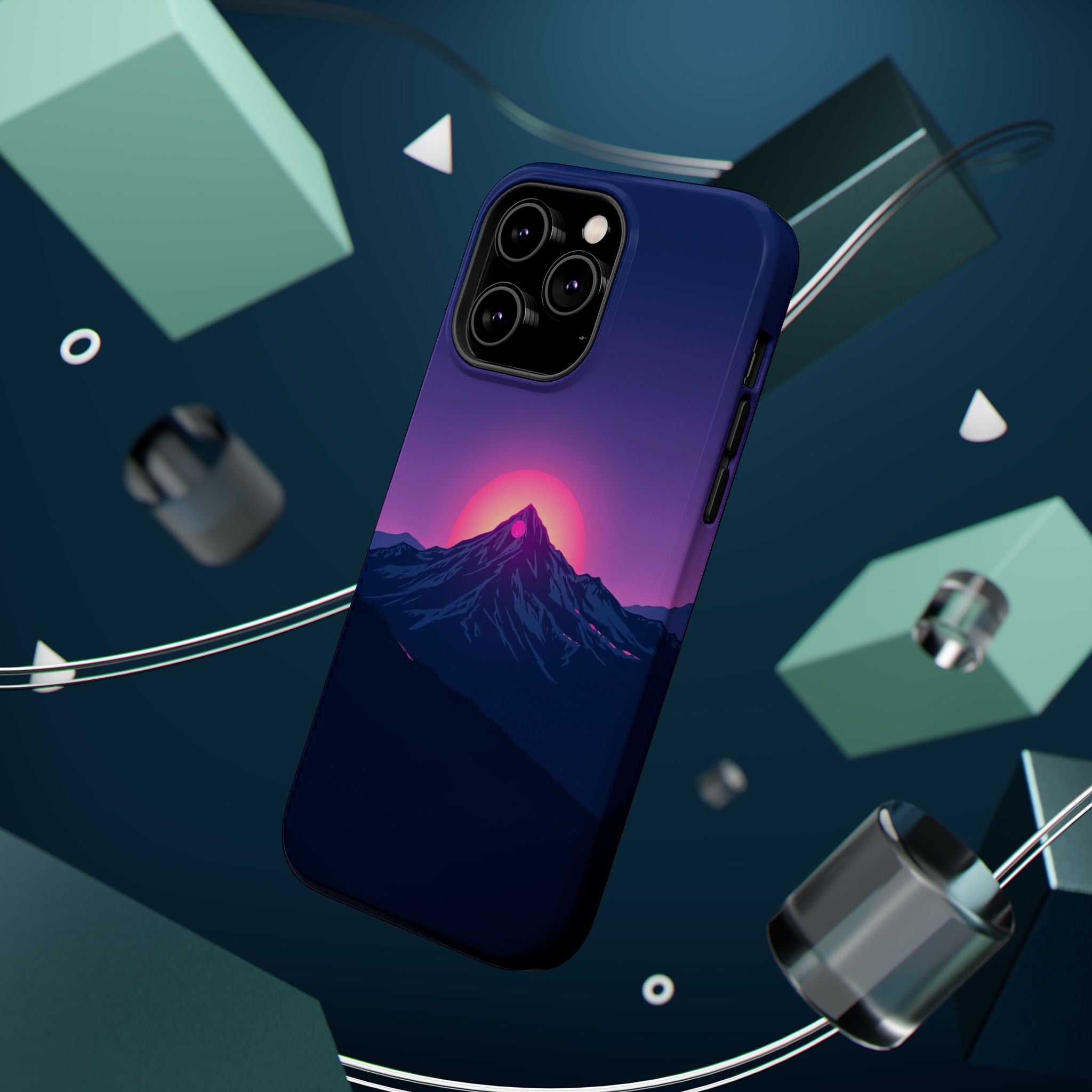 iPhone Mountain at Sunrise Electric Art Slim Everyday iPhone 15 · iPhone Case