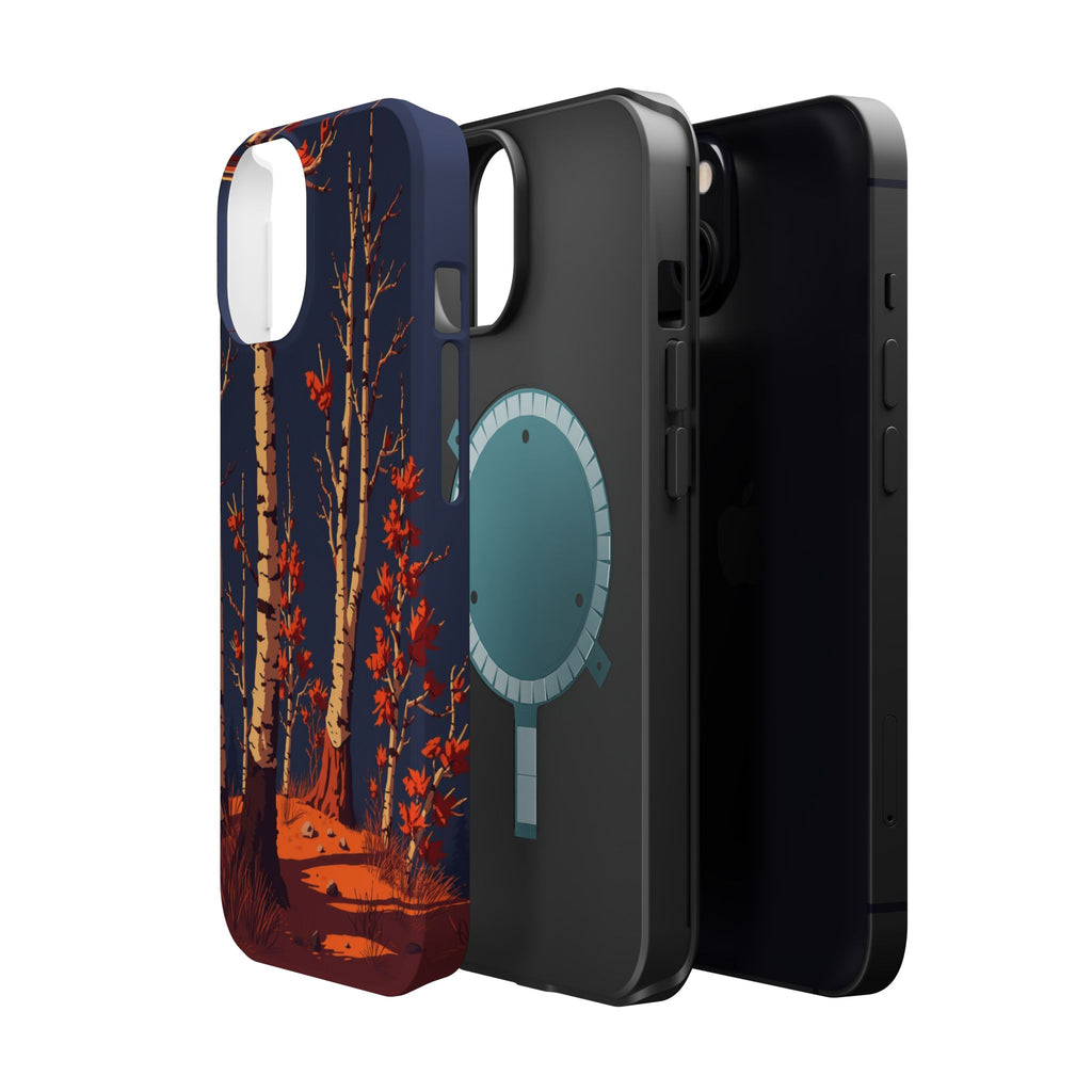 iPhone Birch Grove Pixel Art -Bit Bold Modern Everyday Snap Case · iPhone Case